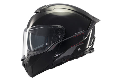 MT Atom 2 flip-up helmet, glossy black