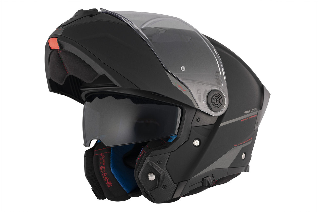 MT Atom 2 flip-up helmet, matt black