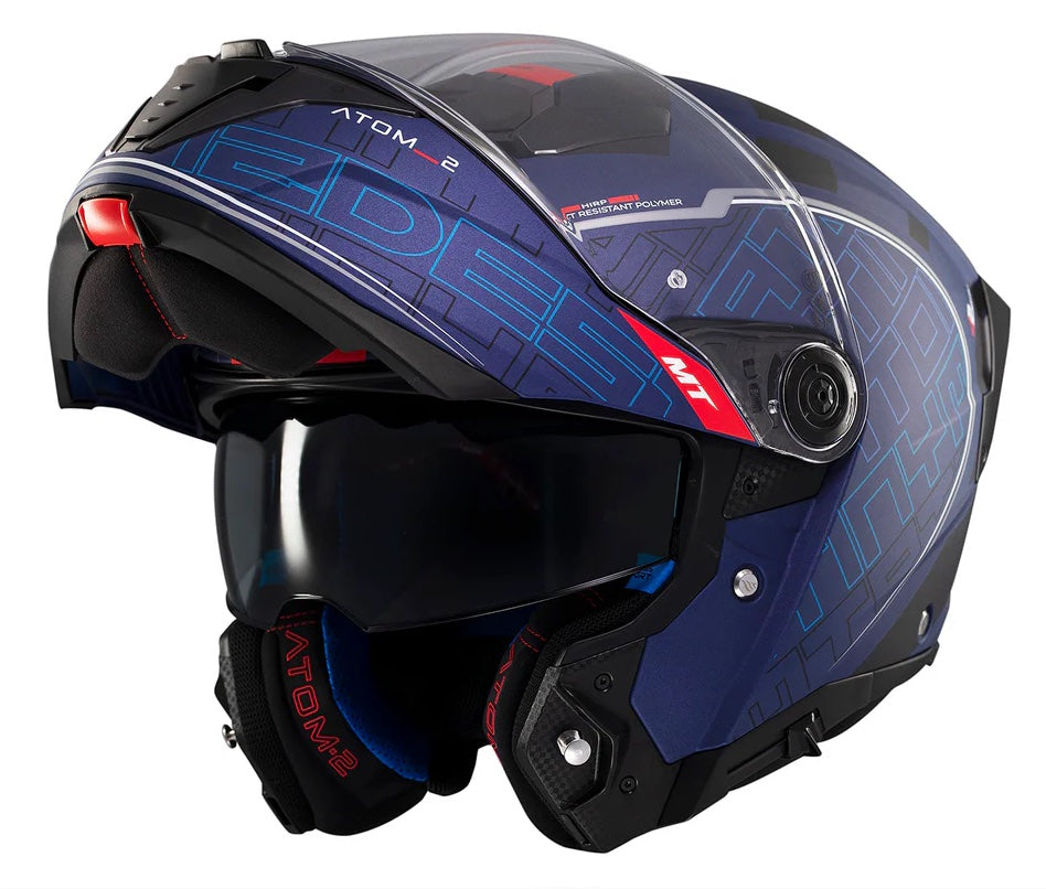 MT Atom 2 SV flip-up helmet, Destiny C7 matt