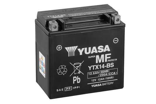 Yuasa High Performance MF VRLA Battery YTX14 (WC) 12V