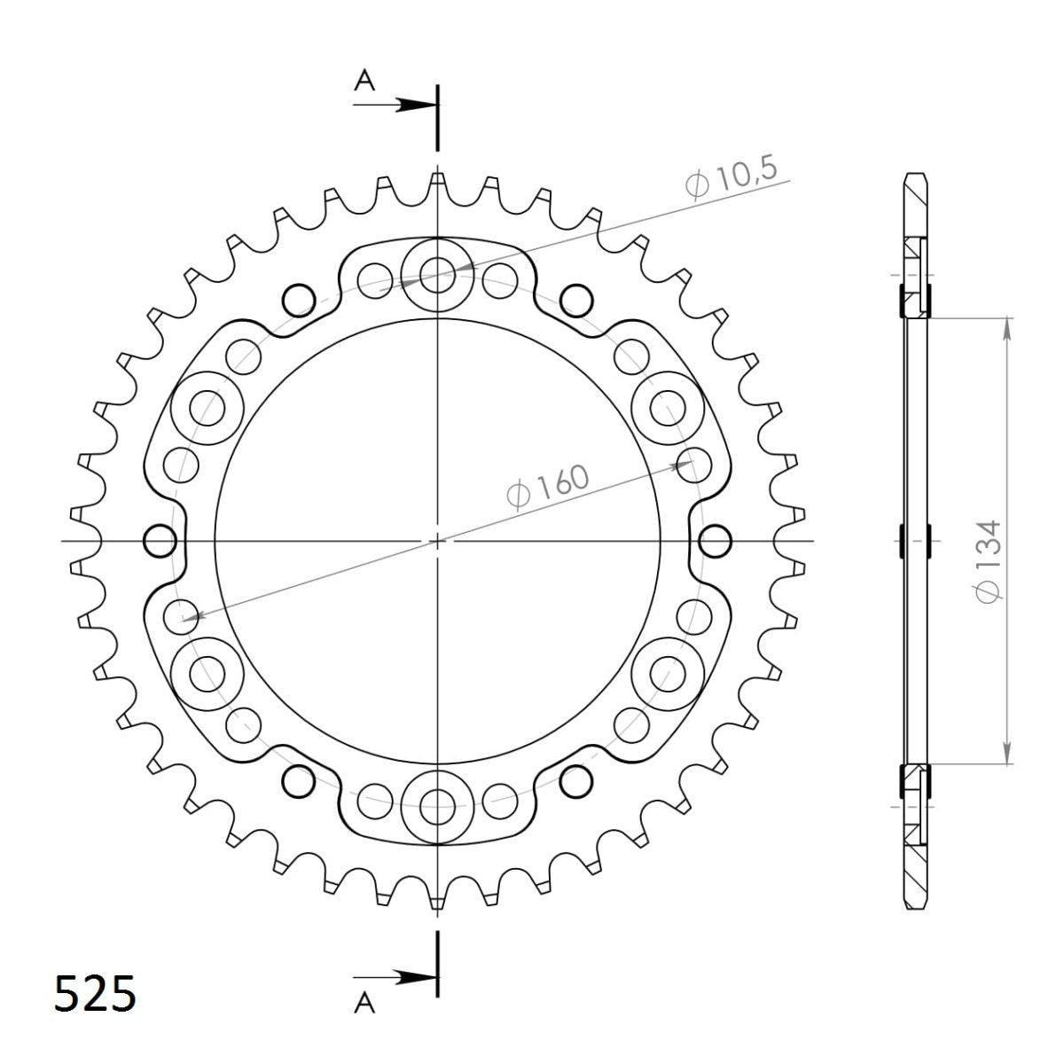 Supersprox Stealth takaratas Silver 1307-RST-42-8