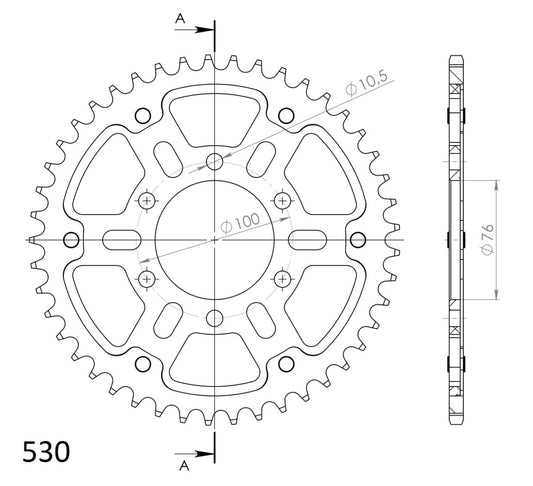 Supersprox Stealth takaratas Silver 816-RST-45-8