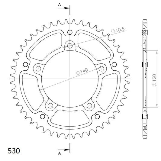 Supersprox Stealth takaratas Silver 1800-RST-45-8