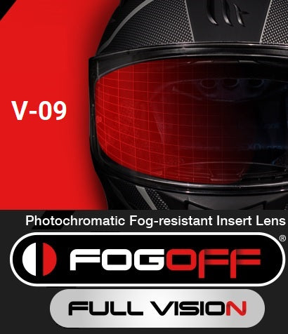 MT Fogoff photokrominen antifog linssi, V-09 visiirit