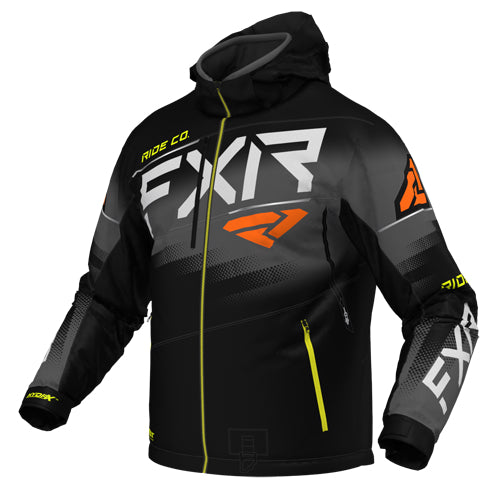 FXR Boost FX 2-in-1 snowmobile jacket, black/grey/orange