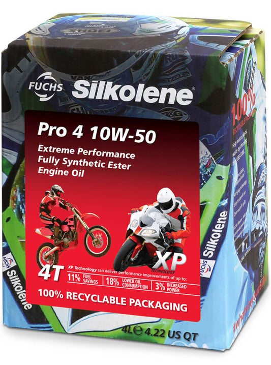 Silkolene Pro 4 10W-50 XP, 4L Lube Cube