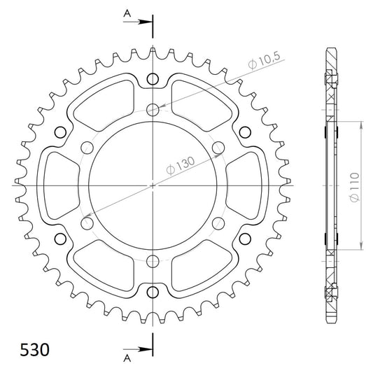 Supersprox Stealth takaratas Black 479-RST-45-0