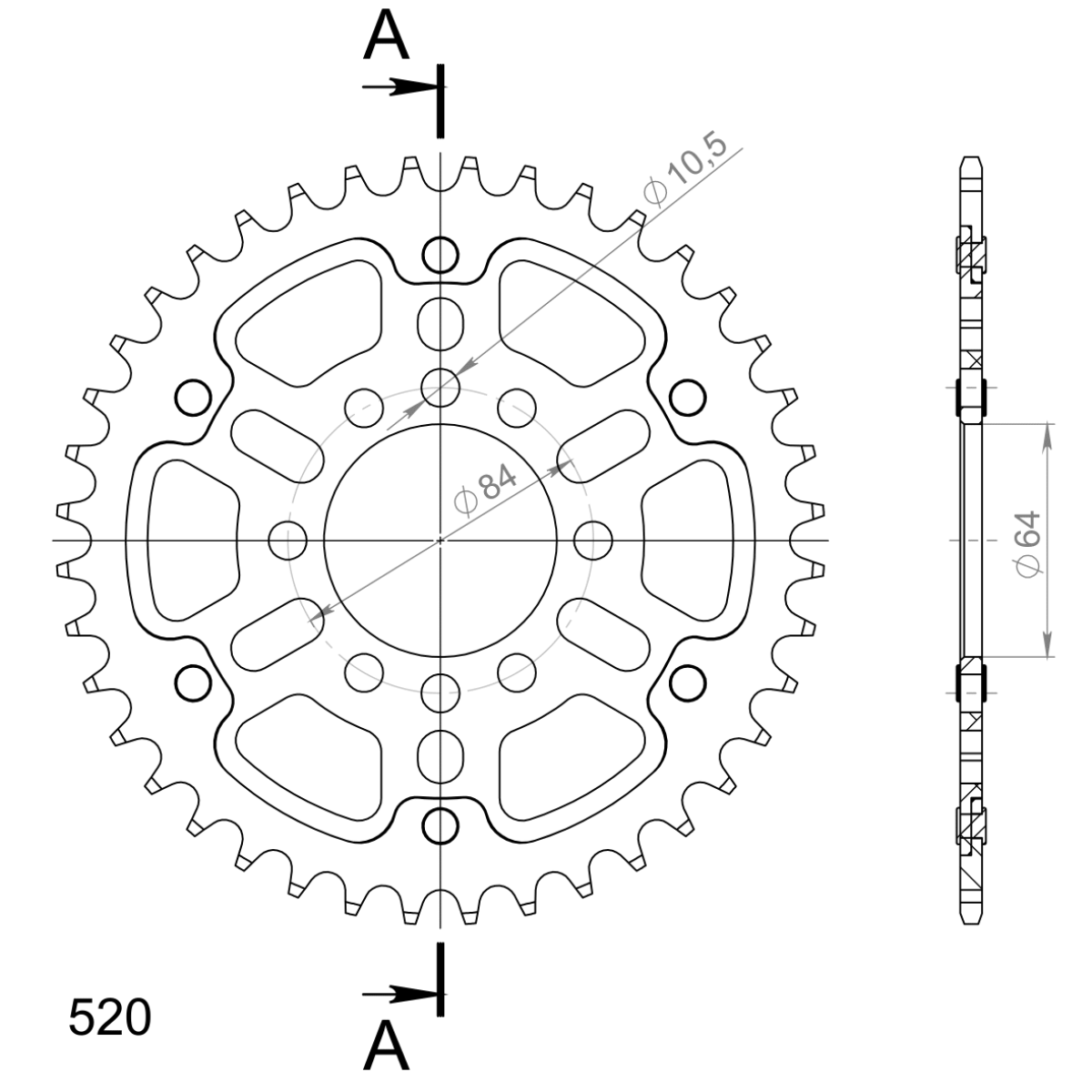 Supersprox Stealth takaratas Black 1826-RST-40-0