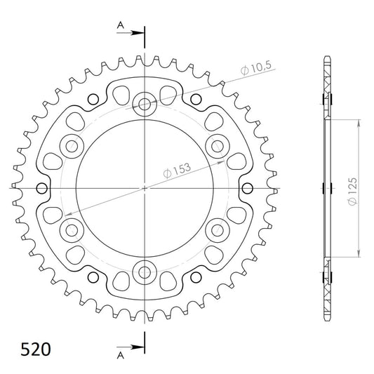 Supersprox Stealth takaratas Black 301-RST-45-0