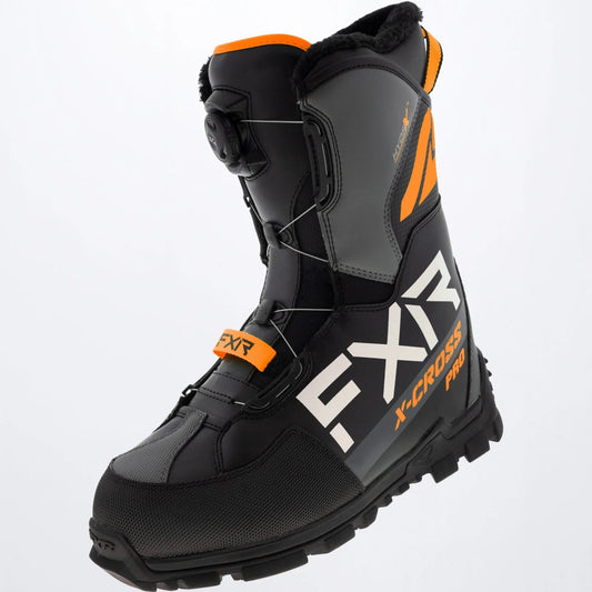 FXR X-Cross Pro Boa Boot, musta/oranssi