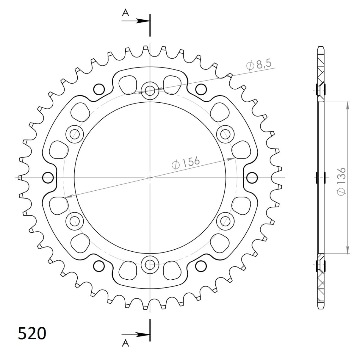 Supersprox Stealth takaratas Black 1512-RST-45-0