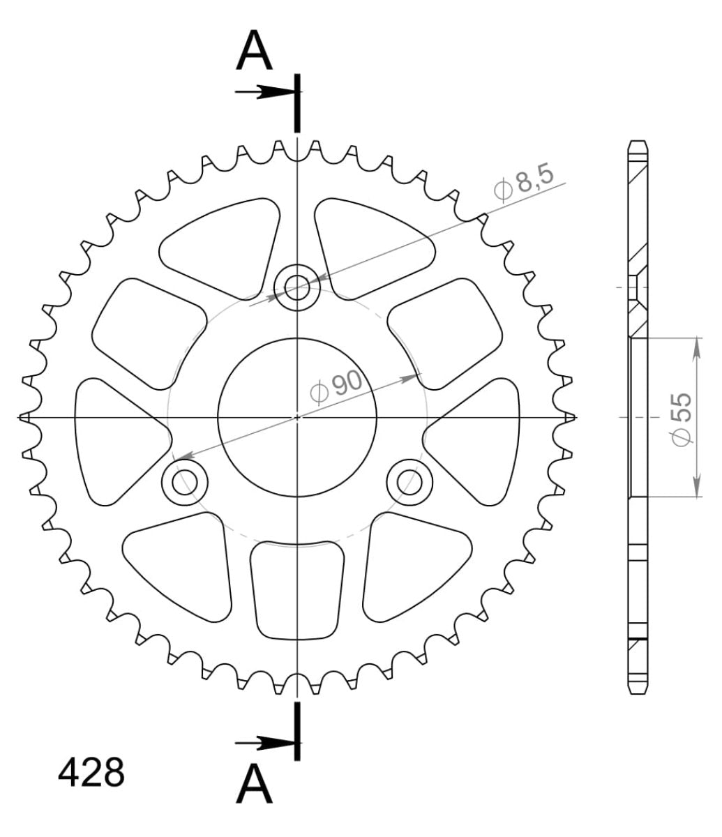 Supersprox takaratas Steel RFE-6617:46