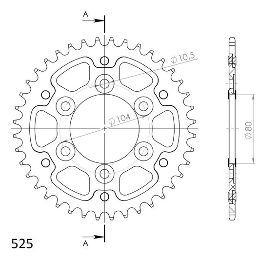 Supersprox Stealth takaratas Silver 1489-RST-40-8