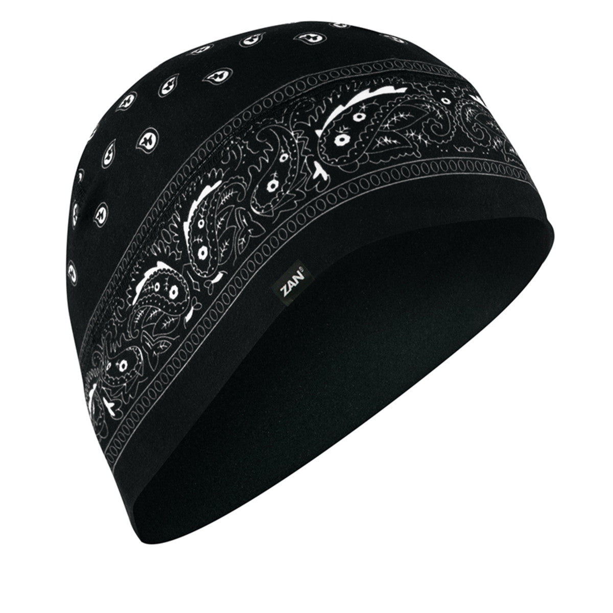 Zan Headgear Beanie, SportFlex Series, Black Paisley