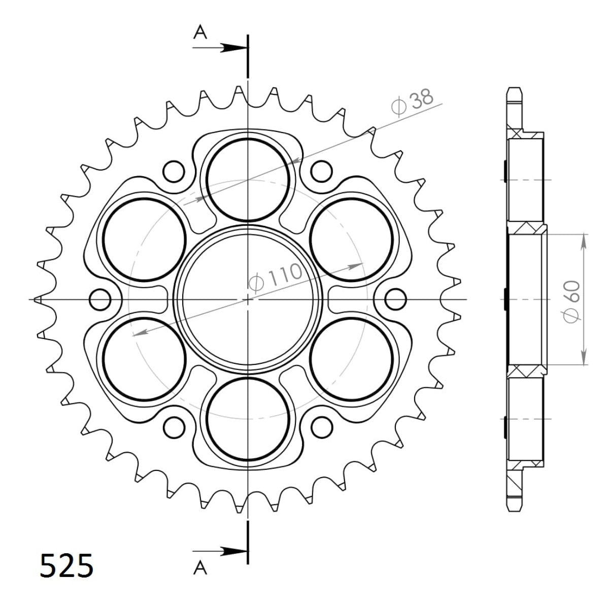 Supersprox Stealth takaratas Silver 737-525-RST-37-8