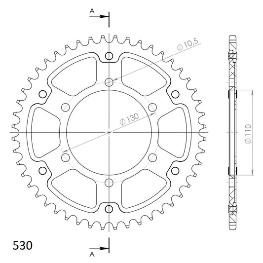 Supersprox Stealth takaratas Silver 479-RST-47-8