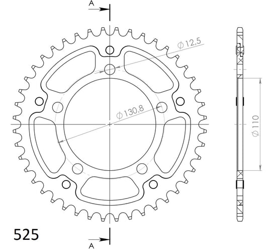 Supersprox Stealth takaratas Black 7-RST-44-0