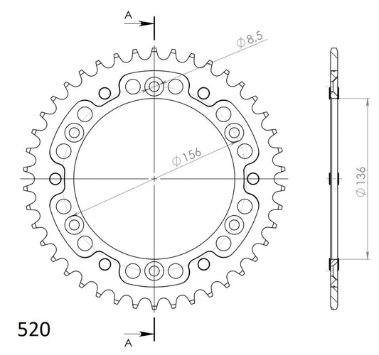 Supersprox Stealth takaratas Black 1512-RST-42-0