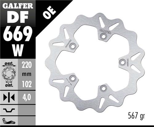 Galfer Wave disc, fixed, Aprilia RSV/RSV4, rear