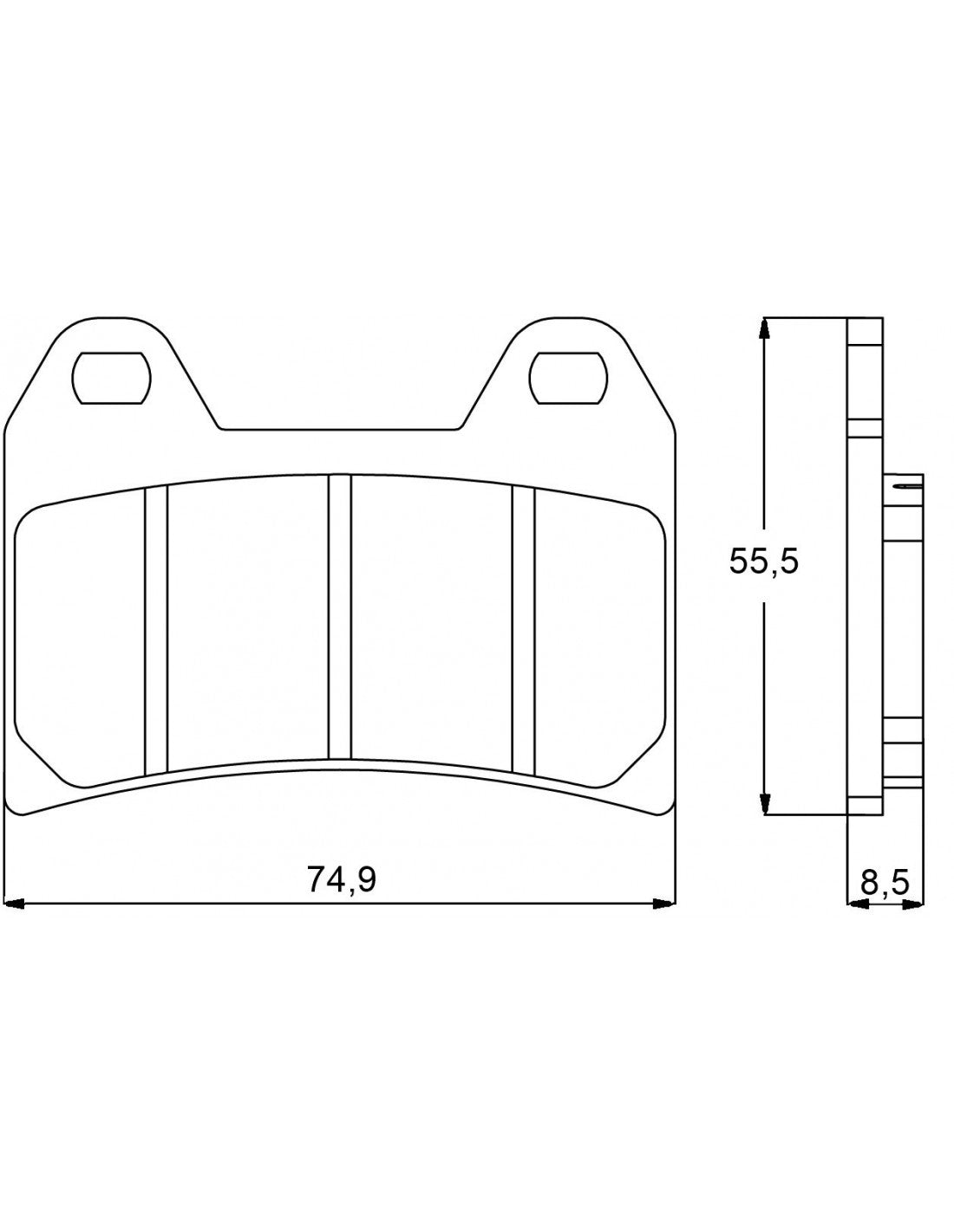 Accossato Brakepad AGPA 96 ST