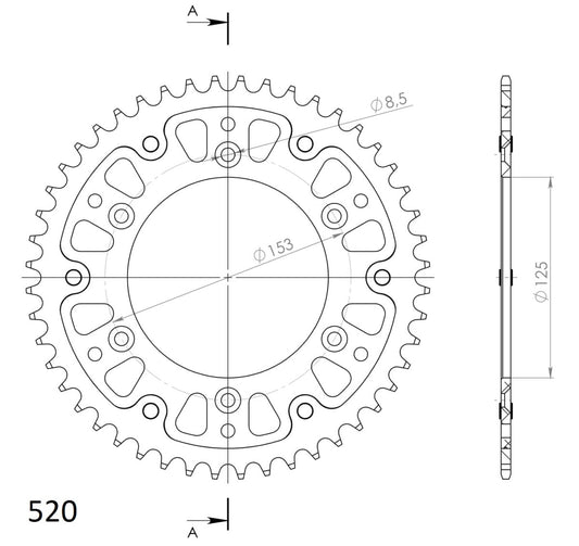 Supersprox Stealth takaratas Black 210-RST-48-0