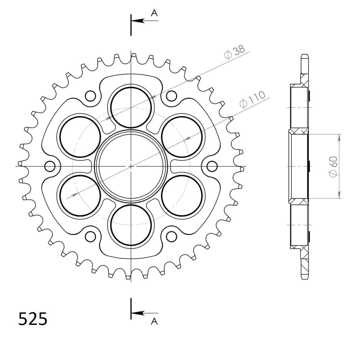 Supersprox Stealth takaratas Silver 737-525-RST-40-8