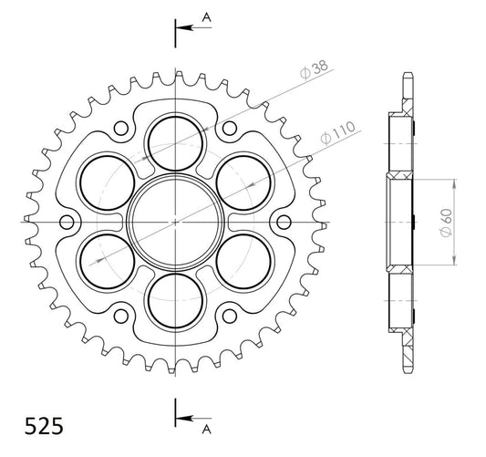 Supersprox Stealth takaratas Silver 737-525-RST-40-8