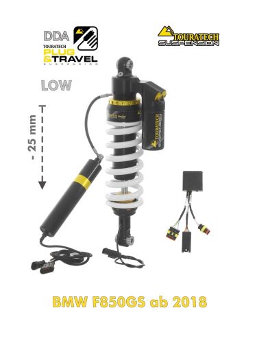 Touratech Suspension lowering -25mm shockabsorber for BMW F850GS from 2018 DDA /