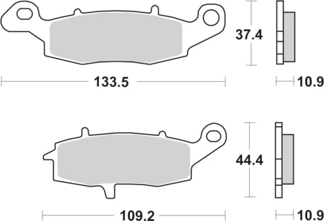 Sbs Jarrupalat Sintered Taakse 886LS