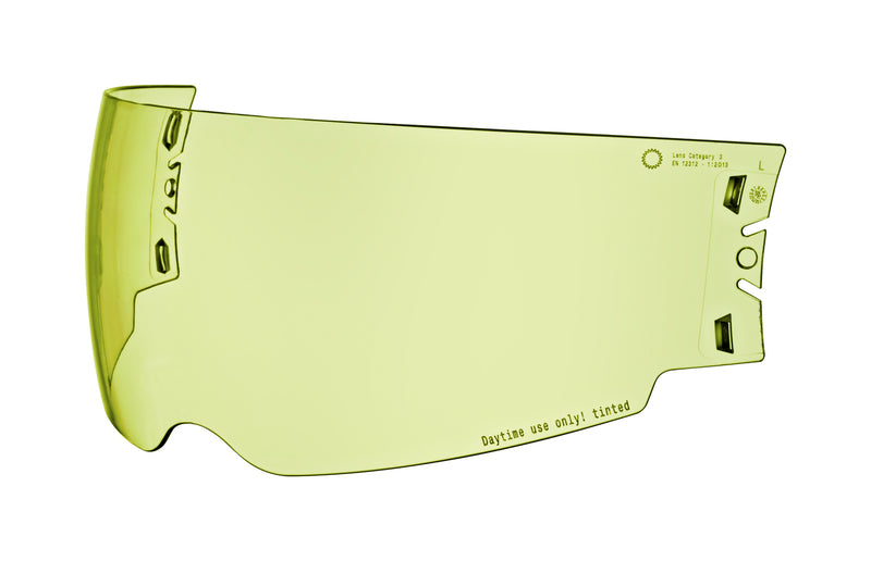 Schuberth sunvisor, C3/C3Pro/S2/E1/C4 (60-65), M1 (53-63), yellow