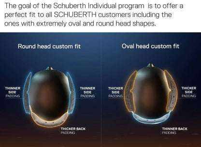 Schuberth C5 Toppaus side+back long head custom fit