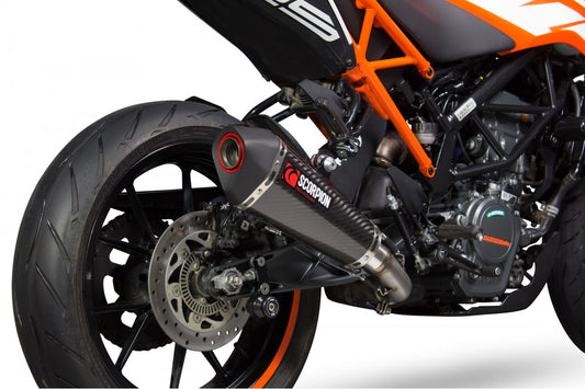 Scorpion Serket Taper Slip-on, KTM 125 Duke 2017 -