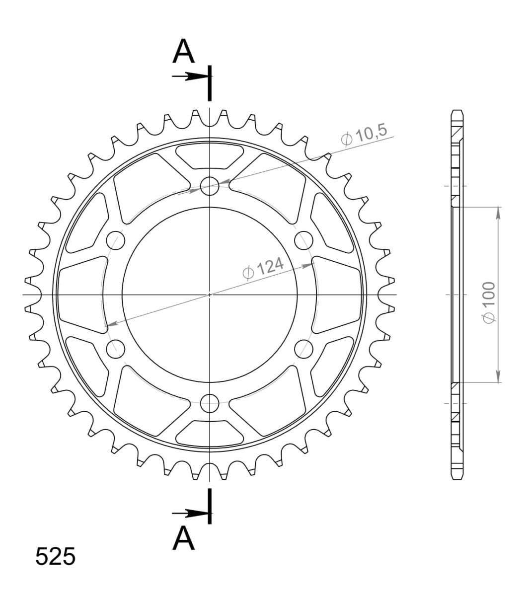 Supersprox takaratas Steel RFE-745:42 Gold