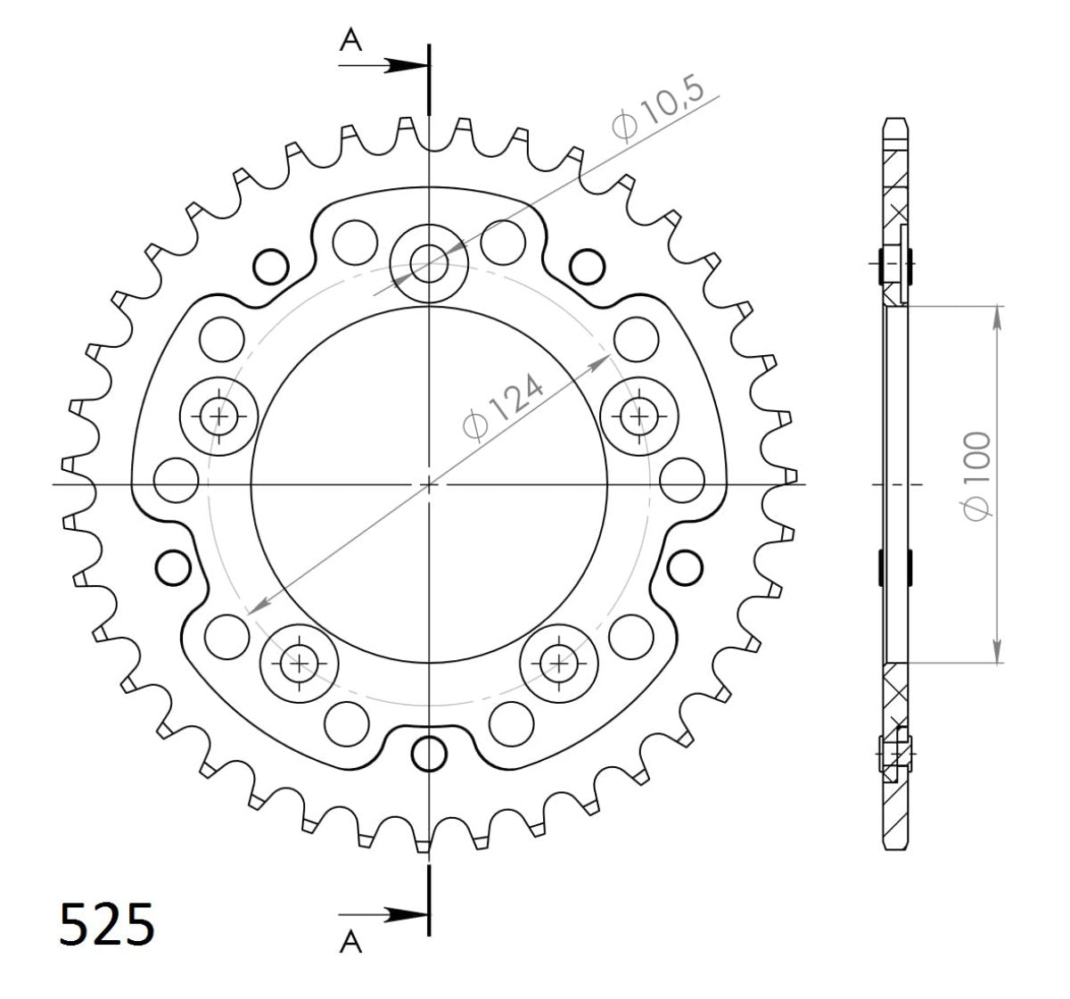 Supersprox Stealth takaratas Black 744-RST-39-0