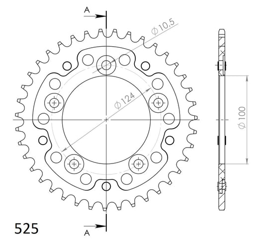 Supersprox Stealth takaratas Black 744-RST-39-0