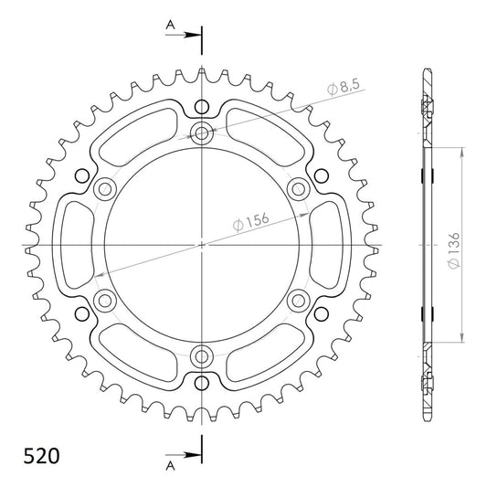 Supersprox Stealth takaratas Black 1512-RST-47-0