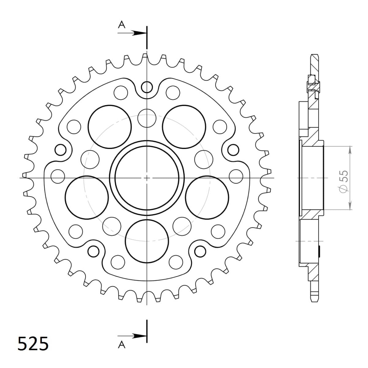 Supersprox Stealth takaratas Silver 736-525-RST-40-8