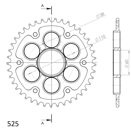 Supersprox Stealth takaratas Silver 755-525-RST-41-8