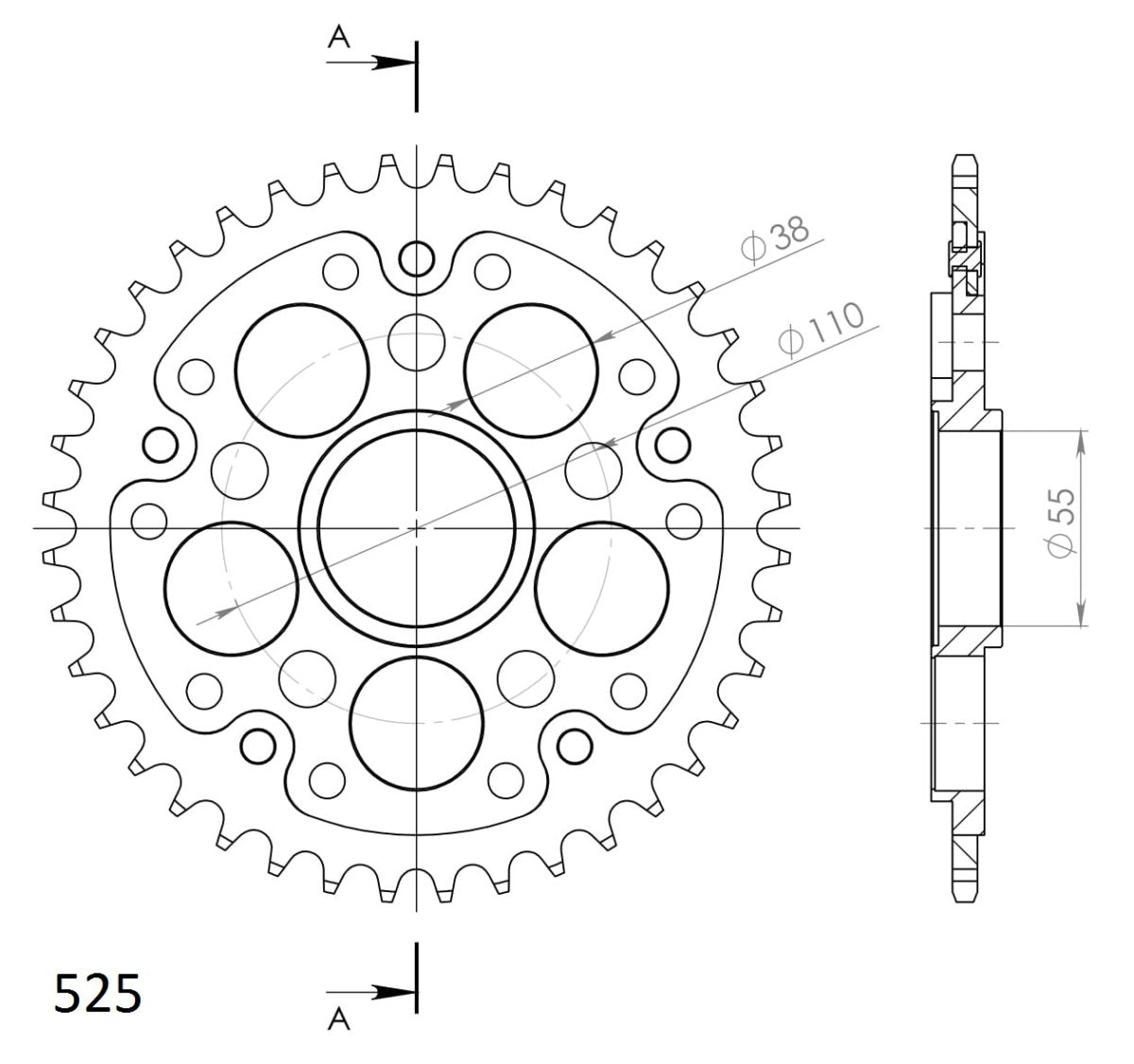 Supersprox Stealth takaratas Silver 733-525-RST-40-8