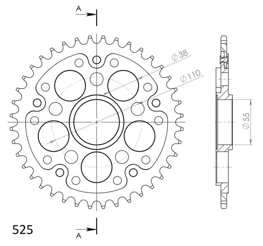 Supersprox Stealth takaratas Silver 733-525-RST-40-8