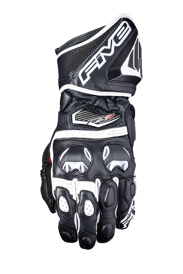 Five RFX3 leather glove, black/white