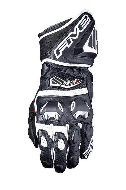 Five RFX3 leather glove, black/white
