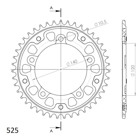 Supersprox Stealth takaratas Silver 1792-RST-42-8