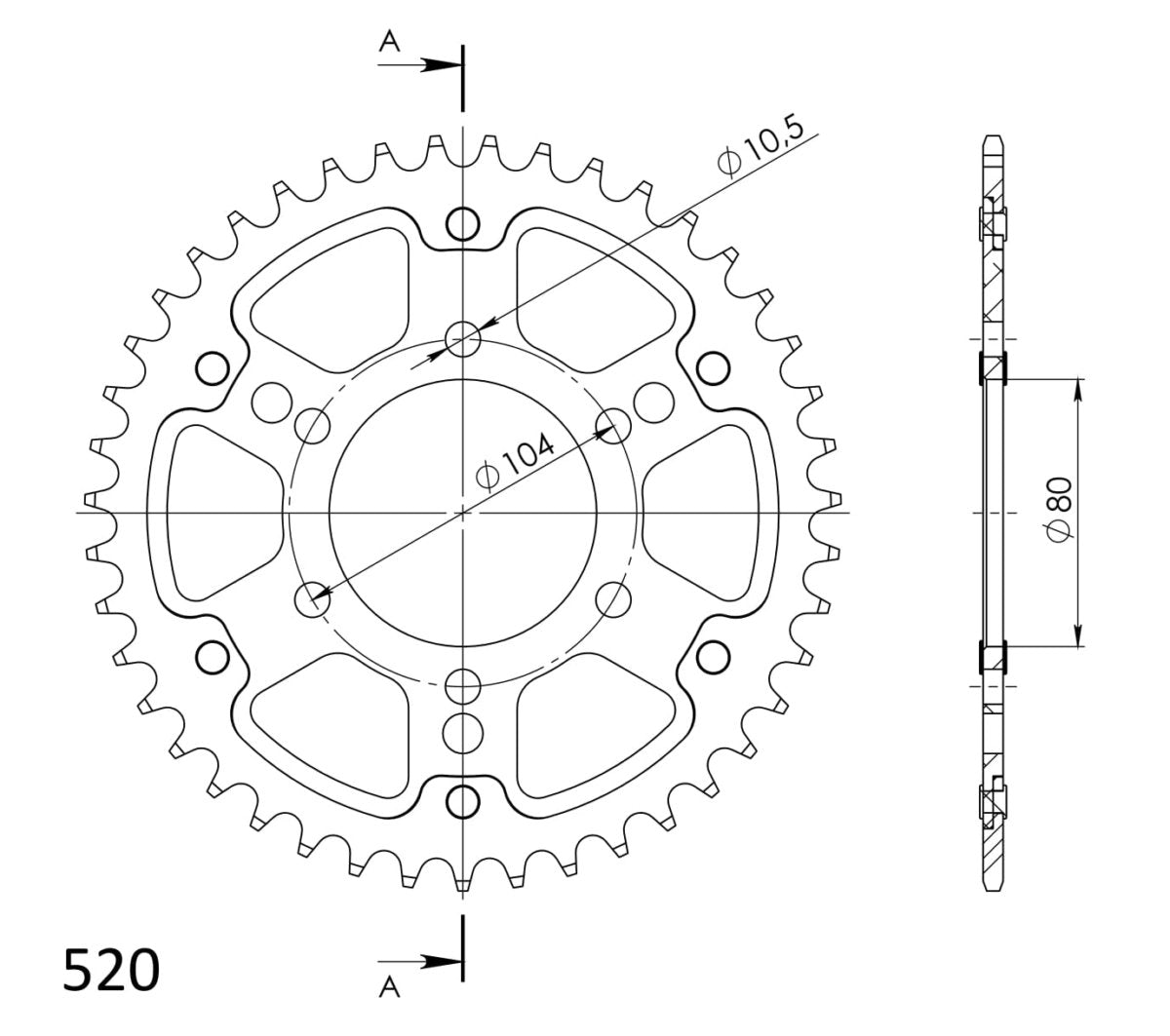 Supersprox Stealth takaratas Black 1478-RST-45-0