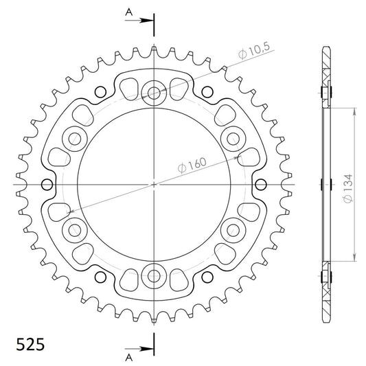 Supersprox Stealth takaratas Black 1307-RST-46-0