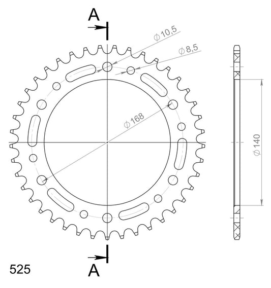 Supersprox takaratas Alu RAL-6:42 Black