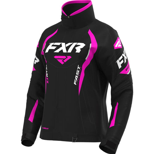 FXR Team FX naisten kelkkatakki, musta/fuksia