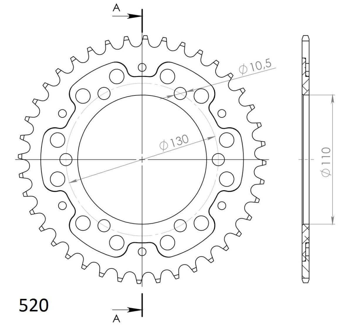 Supersprox Stealth takaratas Black 486-RST-40-0