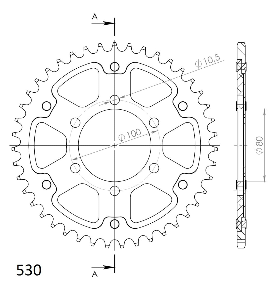 Supersprox Stealth takaratas Black 7096-RST-42-0