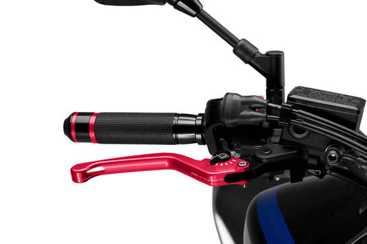 Puig Unfoldable Brake Lever 3.0, Red lever, Black selector